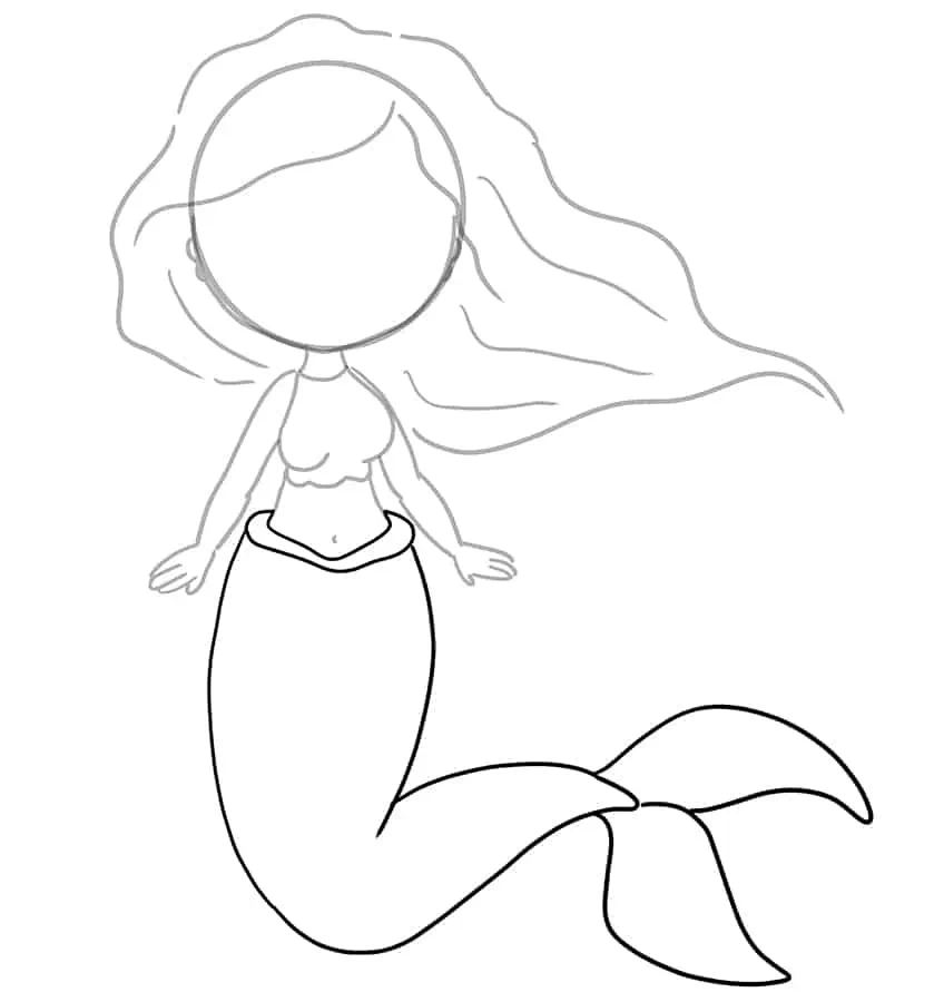 Meerjungfrau Zeichnung 06