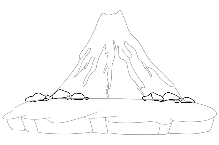 Vulkan Zeichnung 3