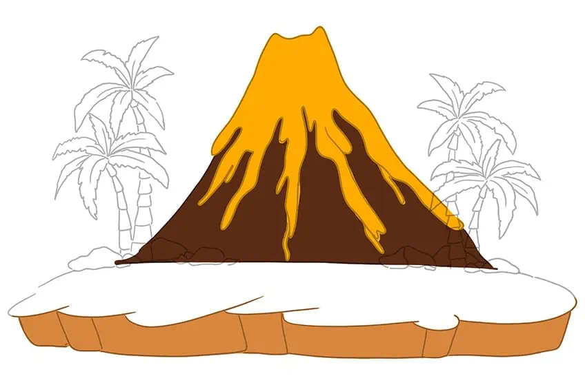 Volcano Drawing 6