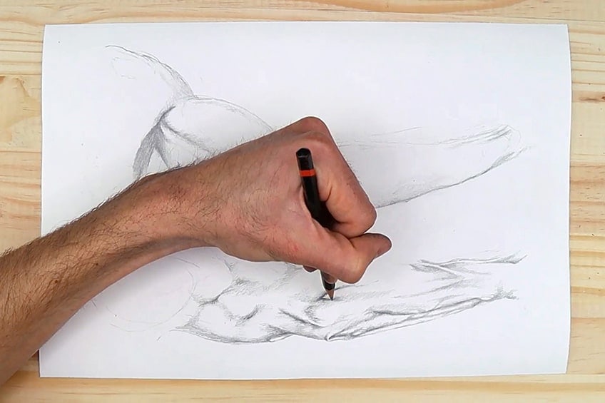 Beugender Arm Zeichnung 19