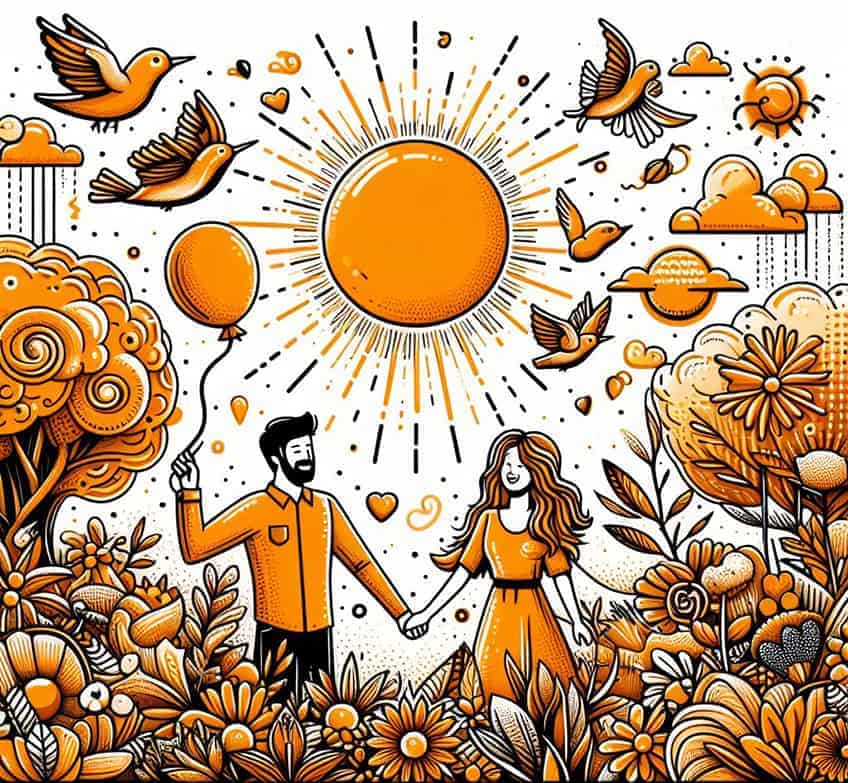 Bedeutung der Farbe Orange Glück