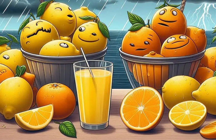 Bedeutung der orangen Farbpalette