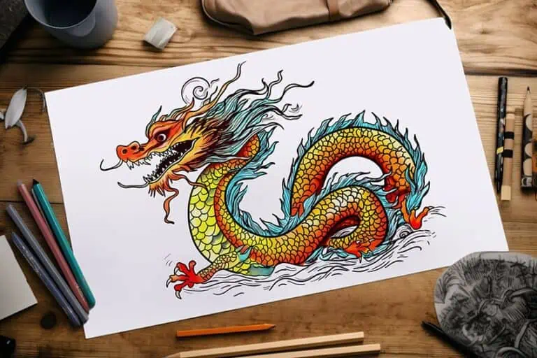 Chinesische Drachen zeichnen – Komplette Anleitung mit Bildern
