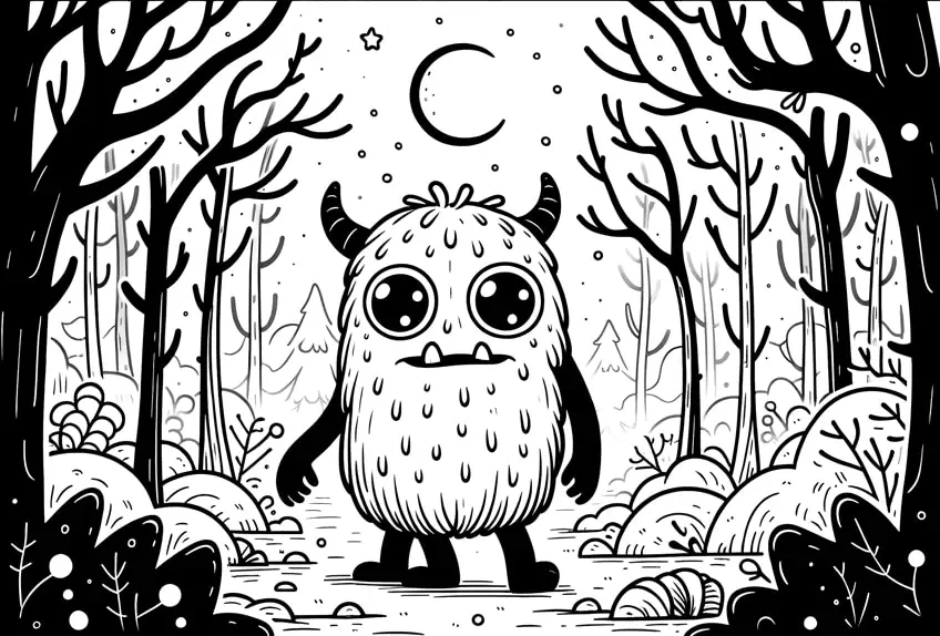 monster coloring page 02