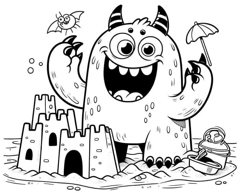 monster coloring page 03