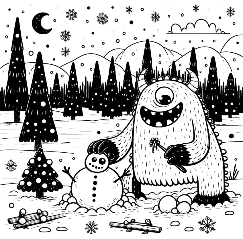 monster coloring page 06