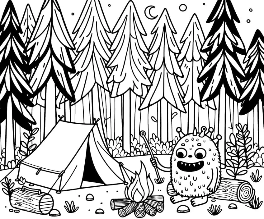 monster coloring page 10