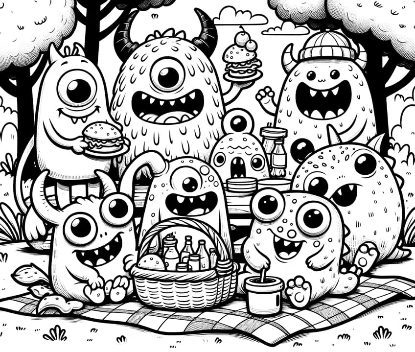monster coloring page 12