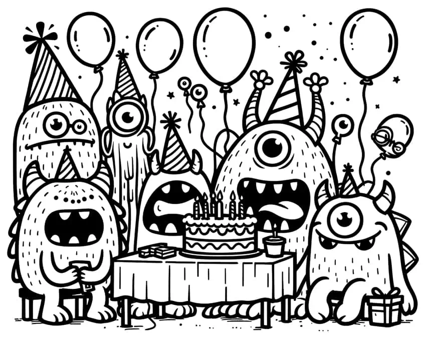 monster coloring page 14