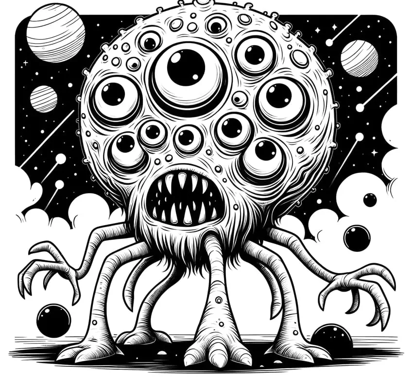 monster coloring page 28
