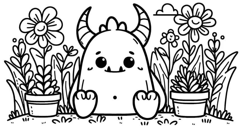 monster coloring page 31