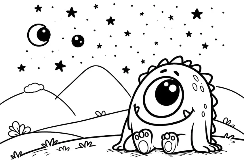 monster coloring page 34