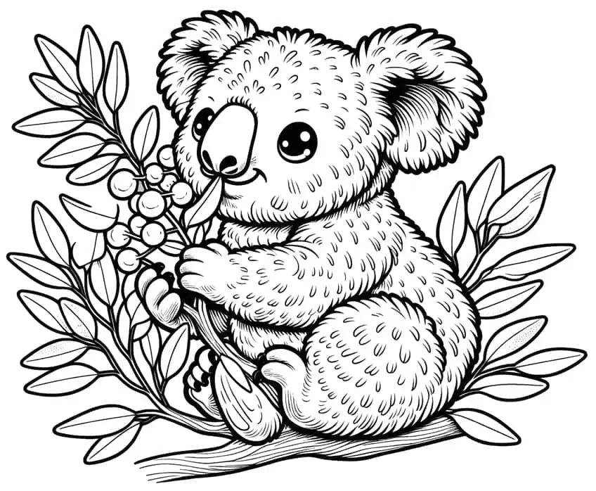 koala ausmalbild 03