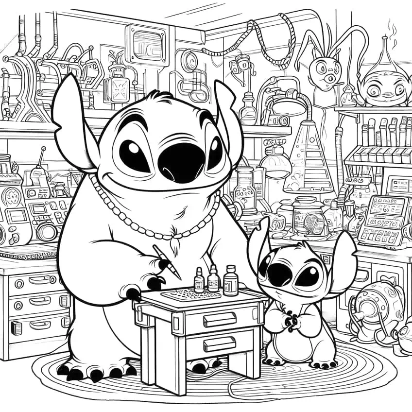 Lilo und Stitch Ausmalbild Seite 34
