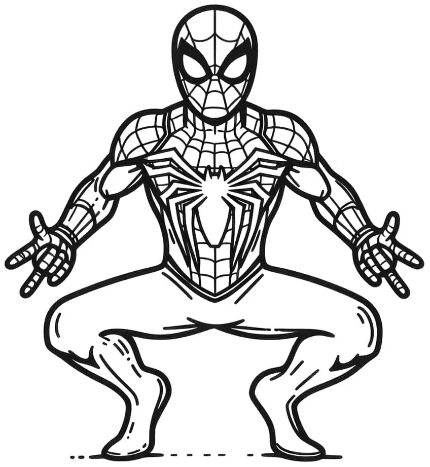 spiderman ausmalbild 09