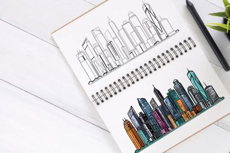 Stadt zeichnen – Einfache Anleitung mit Bildern