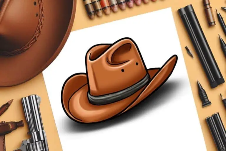 Cowboyhut zeichnen – Einfache Anleitung mit Bildern