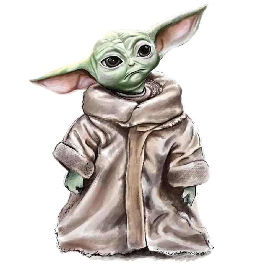 baby yoda drawing