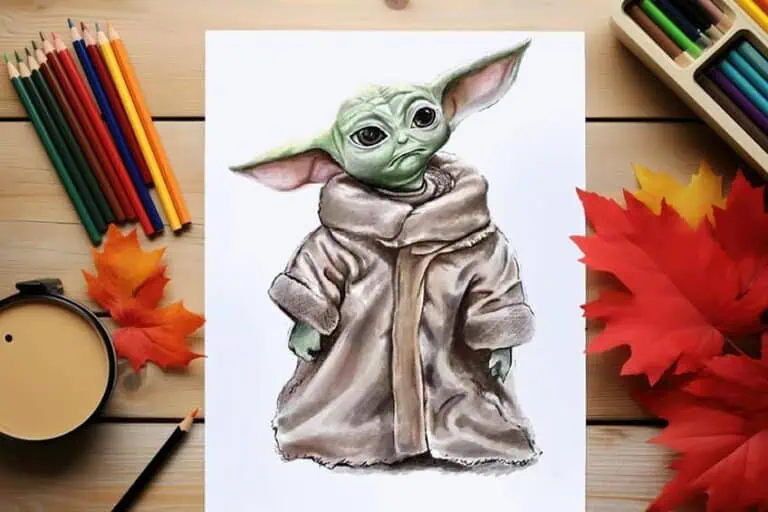 Baby Yoda zeichnen – Einfache Zeichenanleitung mit Bildern