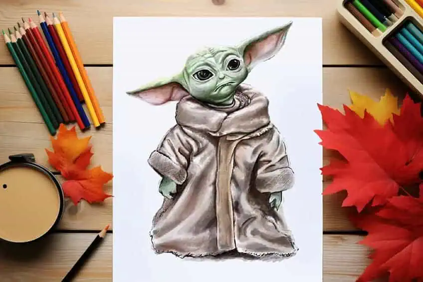 Baby Yoda zeichnen