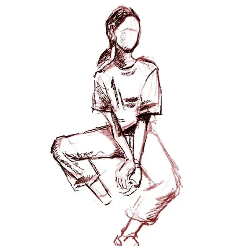 sitting pose reference 21