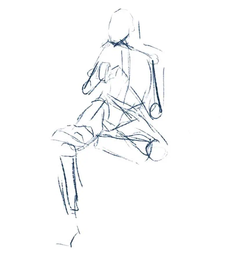 sitting pose reference 34