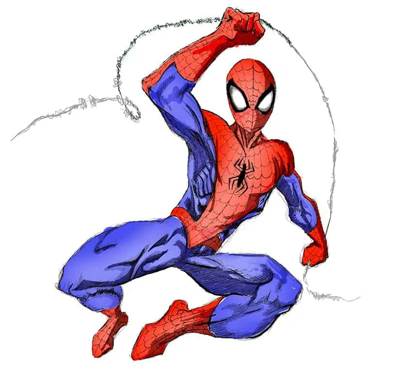 spiderman drawing