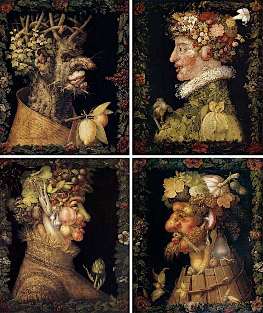 Zusammenstellung der Jahreszeiten von Giuseppe Arcimboldo