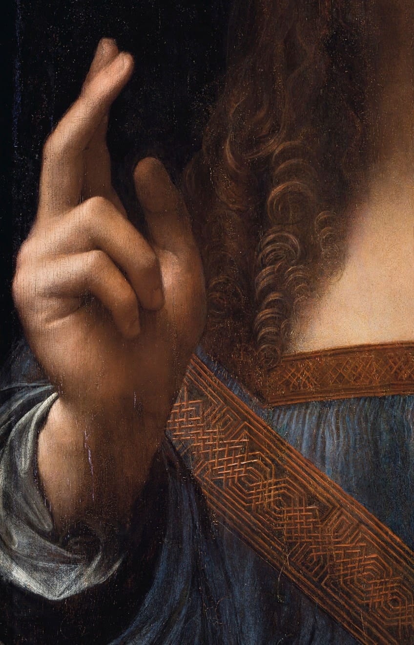 Salvator Mundi Gemälde Detail