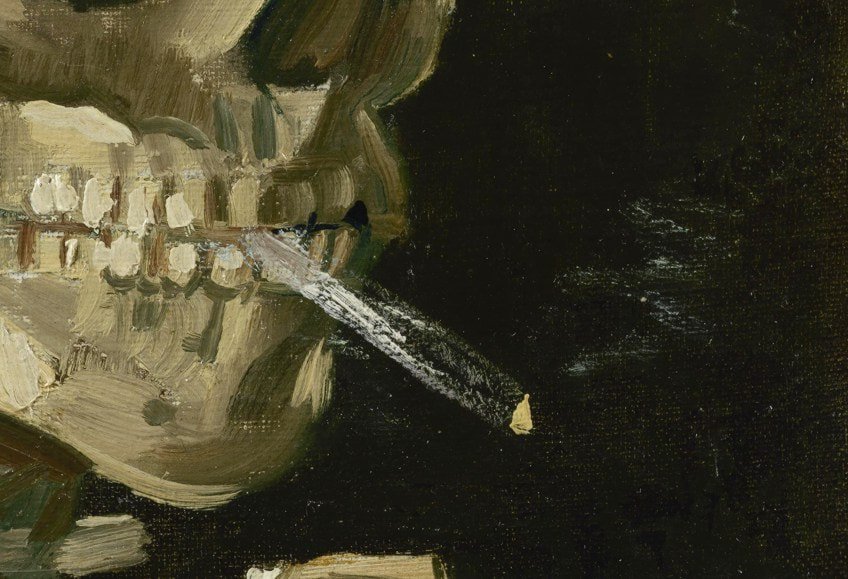 Van Gogh Schädel Gemälde Detail