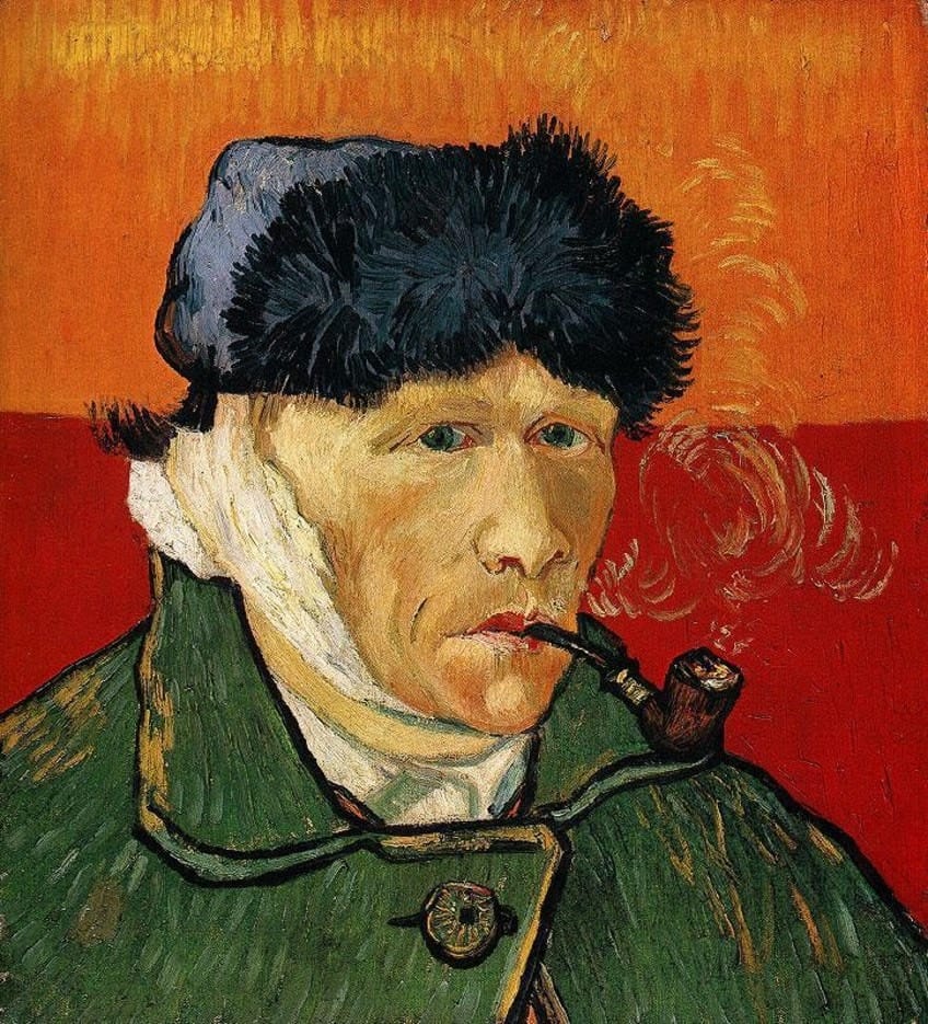 Van Gogh Schädel und Pfeife Gemälde