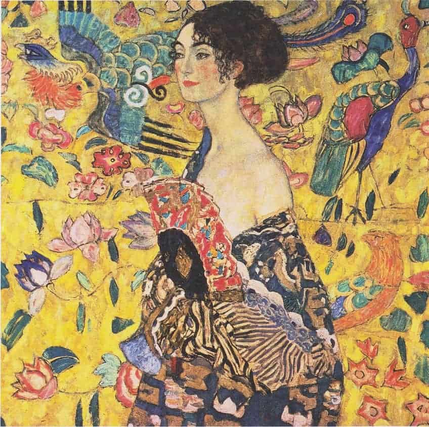 Analyse der Dame mit Fächer von Gustav Klimt