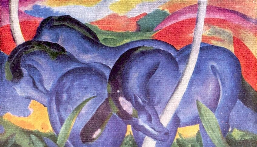 Geschichte des Blauen Pferdes I von Franz Marc