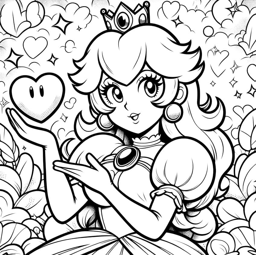 prinzessin peach malvorlage 14