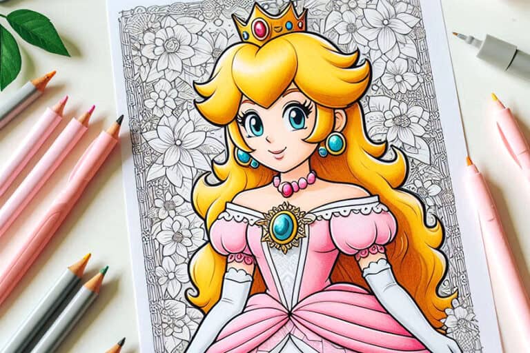 prinzessin peach ausmalbilder