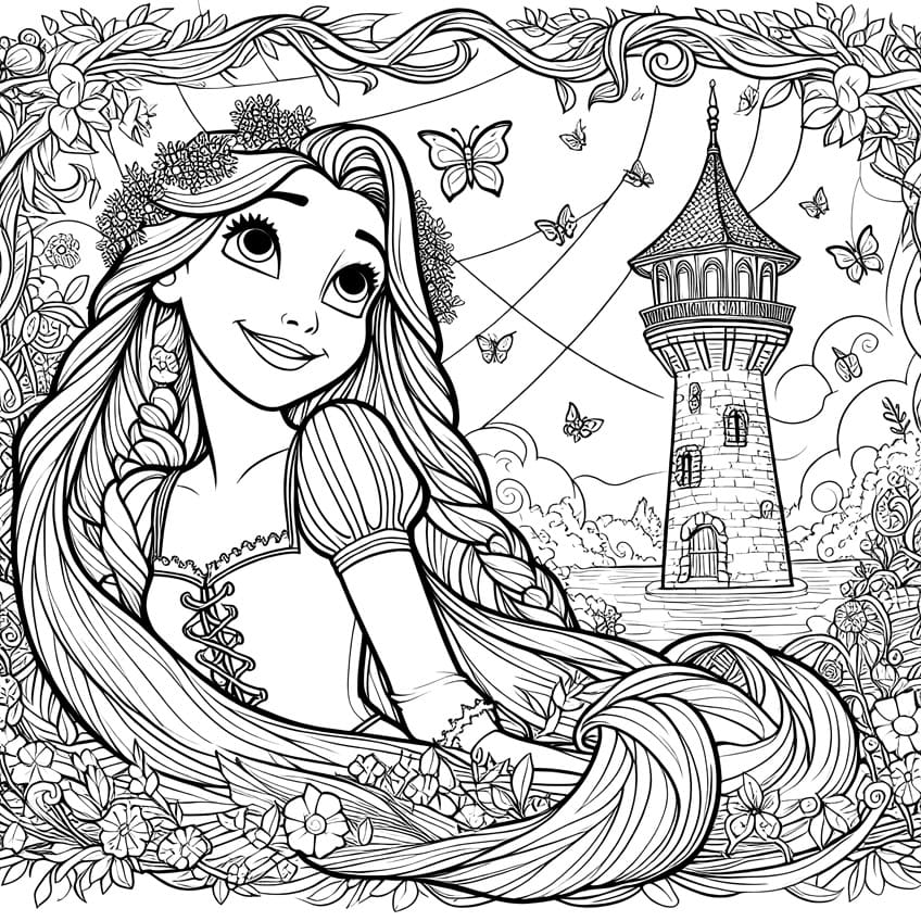 Rapunzel Ausmalbild 11