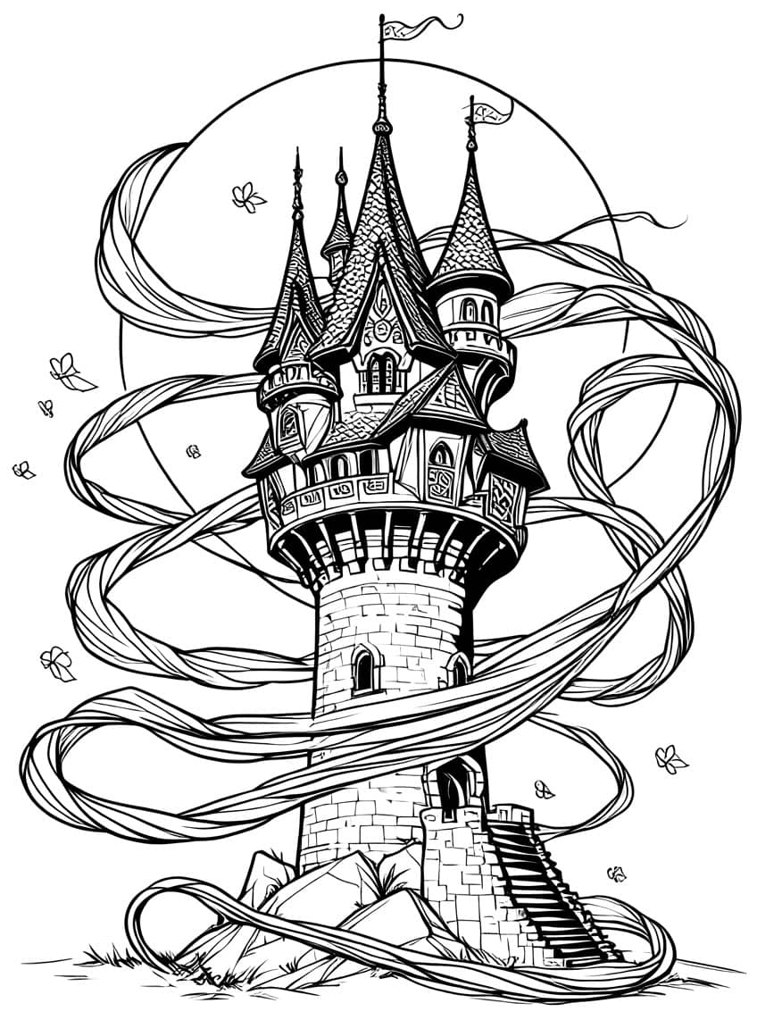 Rapunzel Ausmalbild 13