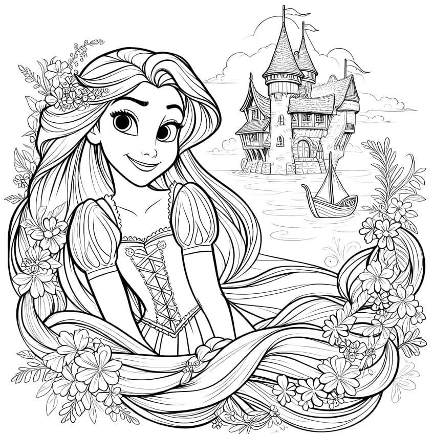 Rapunzel Ausmalbild 27