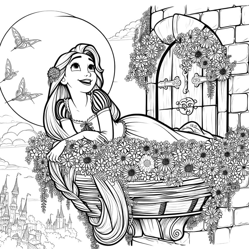 Rapunzel Ausmalbild 30