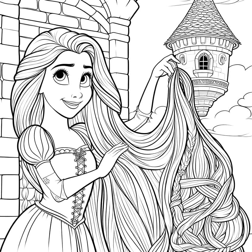 Rapunzel Ausmalbild 34