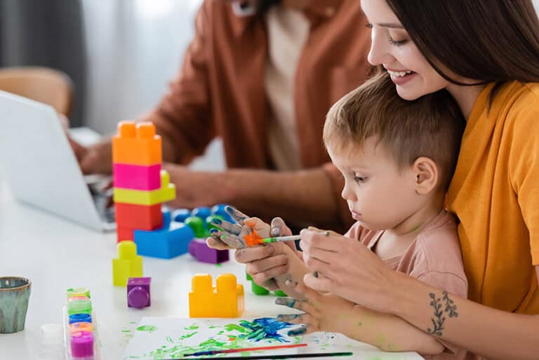 malen mit kleinkindern