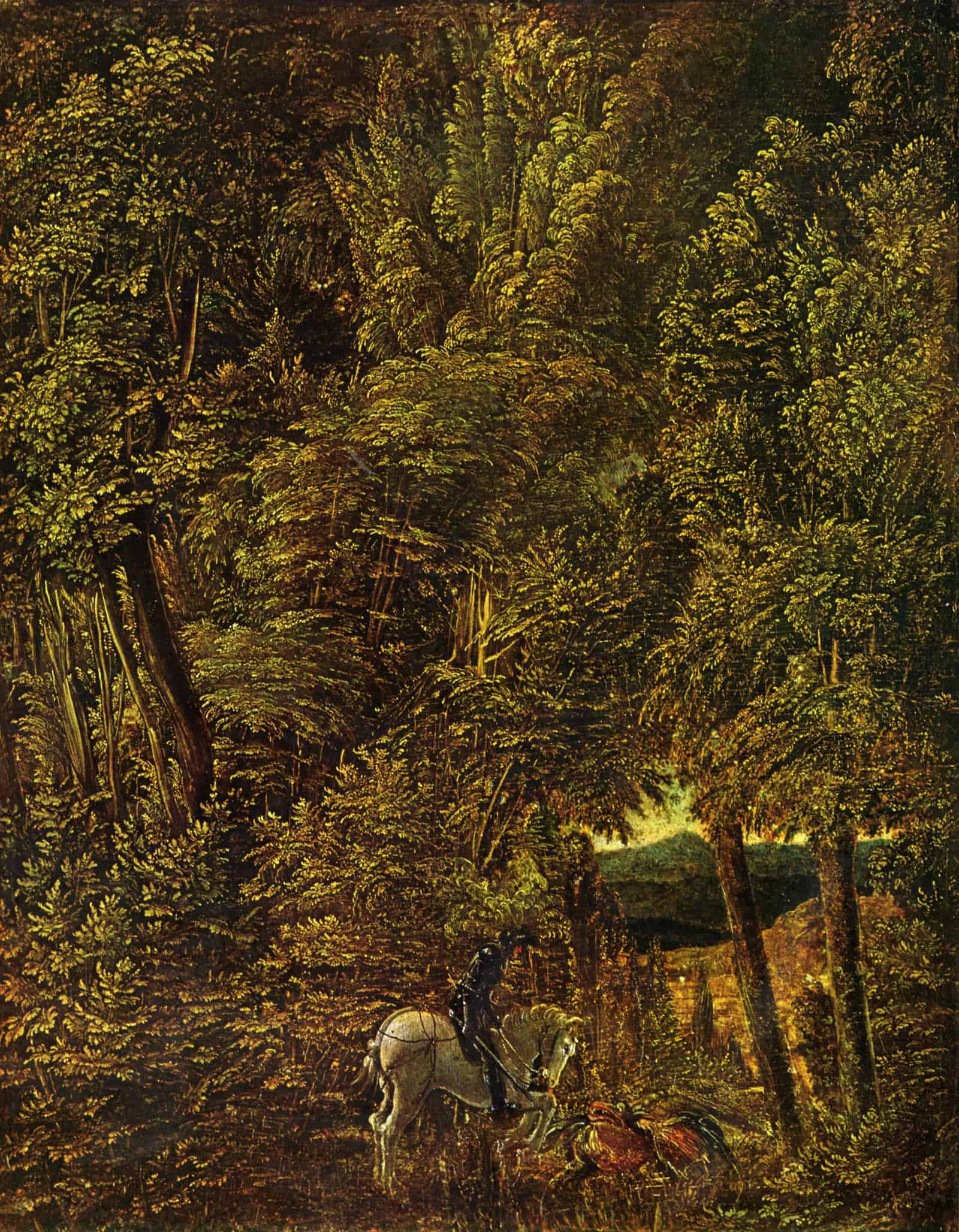 Zeigt anschaulich, wie der Wald die erzählerische Szene um den kleinen Georg beinahe verschluckt.