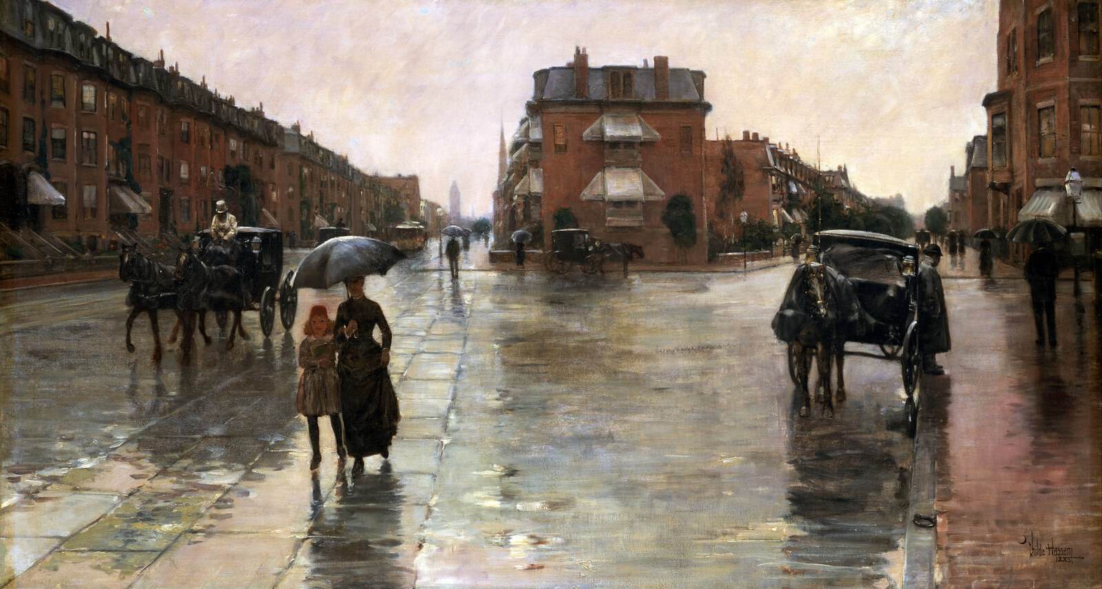 Childe Hassam - Rainy Day, Boston - Google Art Project. Rainy Day, Boston title QS:P1476,en:"Rainy Day, Boston" label QS:Len,"Rainy Day, Boston".