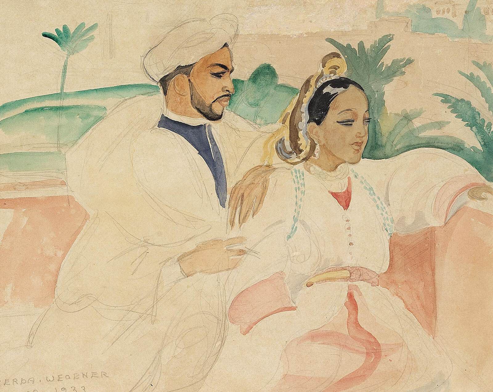 Gerda Wegener - Marokkansk par - 1933. A Moroccan couple.
