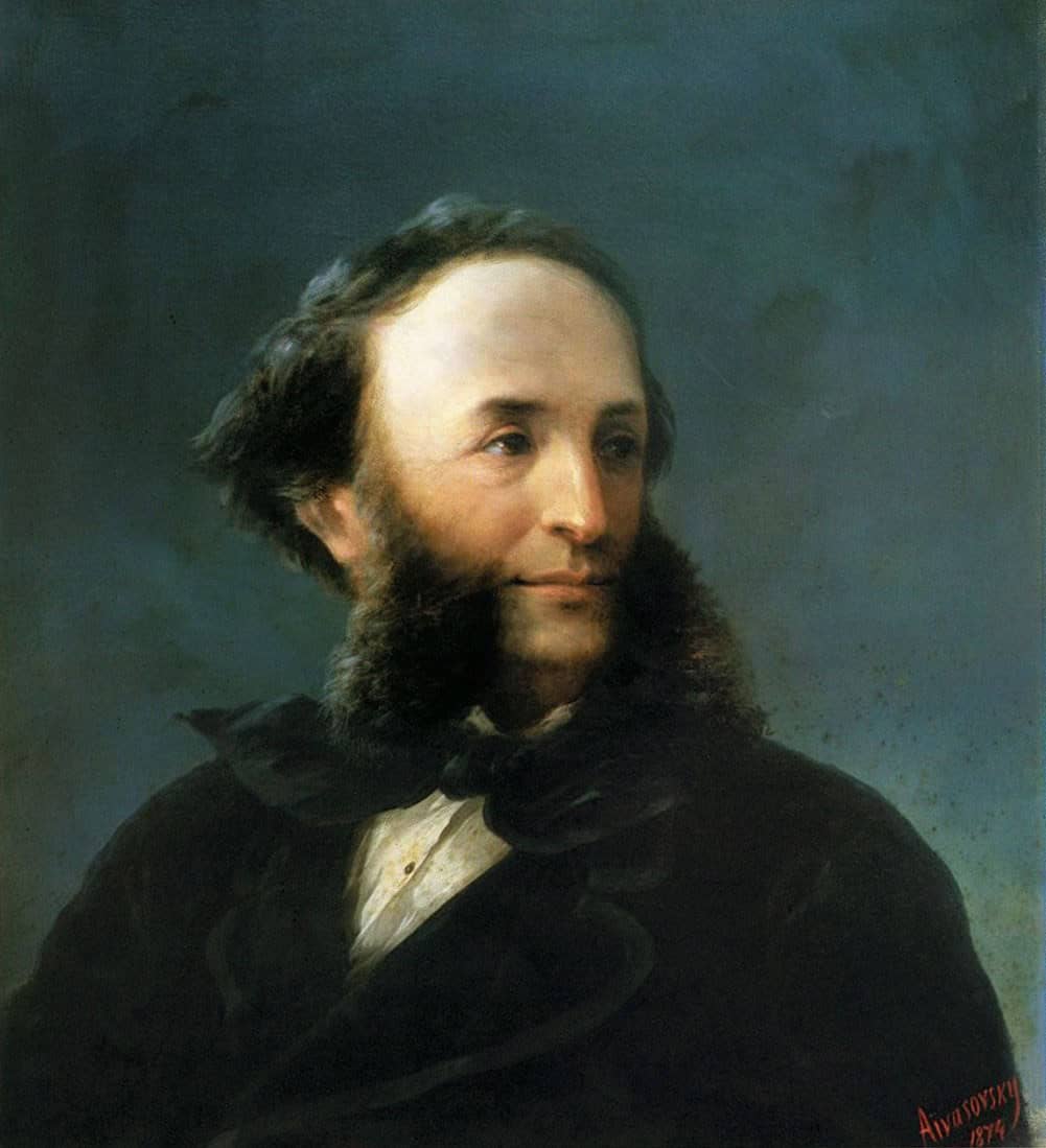 Das Selbstporträt von 1874 stellt die Person hinter den Seestücken vor. Commons führt das Bild mit Uffizien-Zuordnung und Public-Domain-Kennzeichnung.