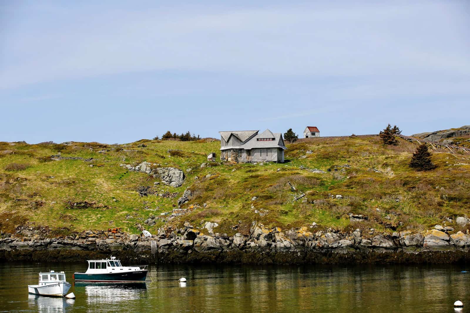 Blick von Monhegan Island an der Küste von Maine.