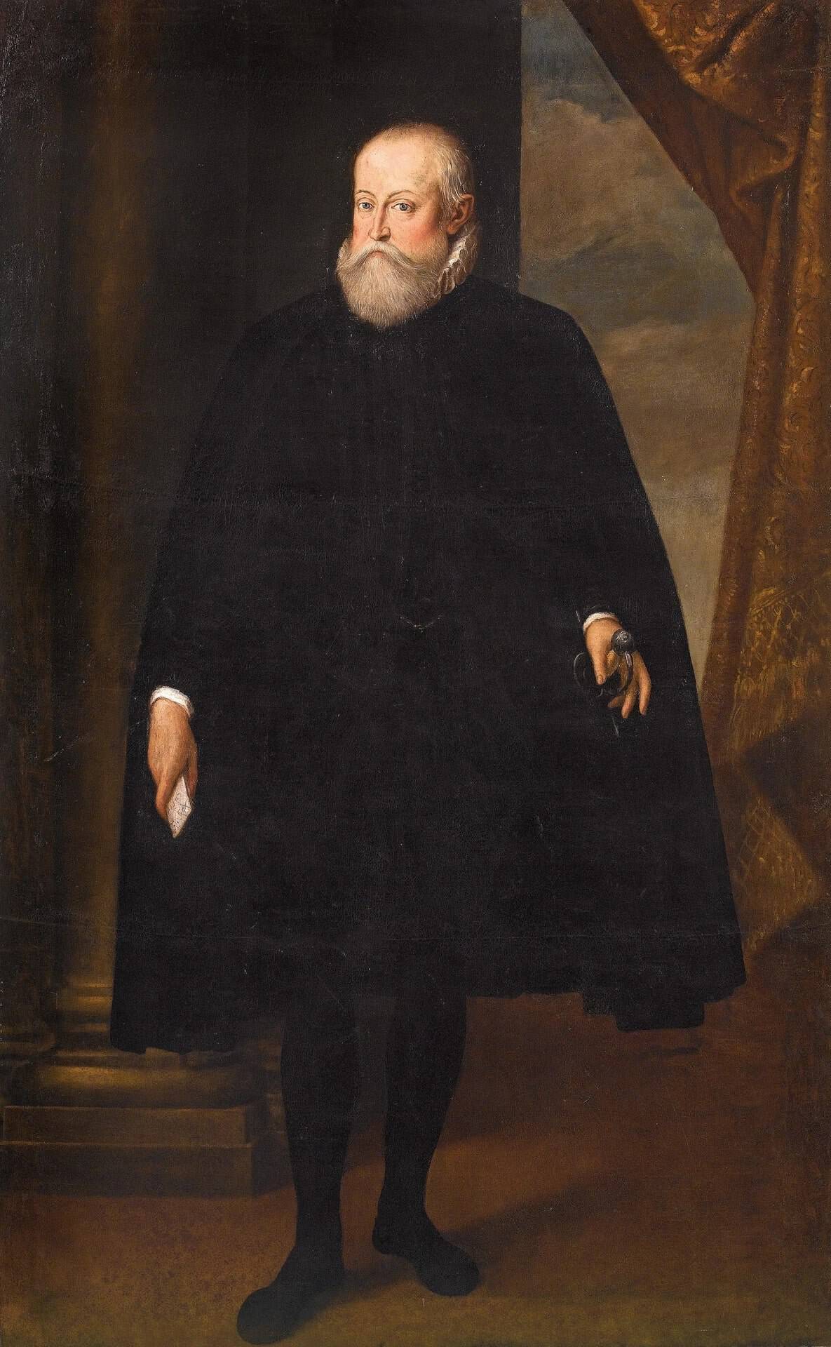 Alfonso II. d’Este, Herzog von Ferrara und Ehemann Lucrezias, in einem Porträt von Cesare Aretusi.