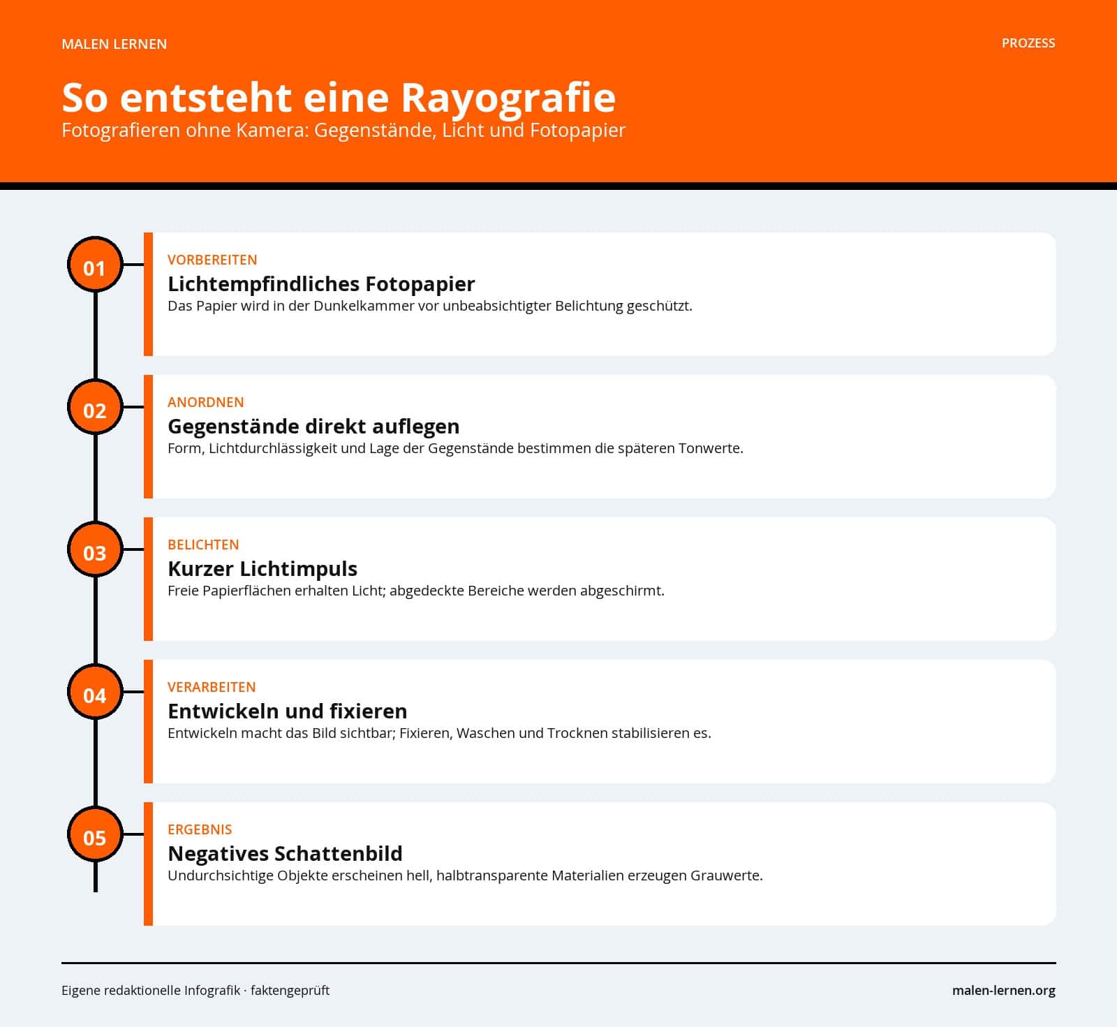 So entsteht eine Rayografie