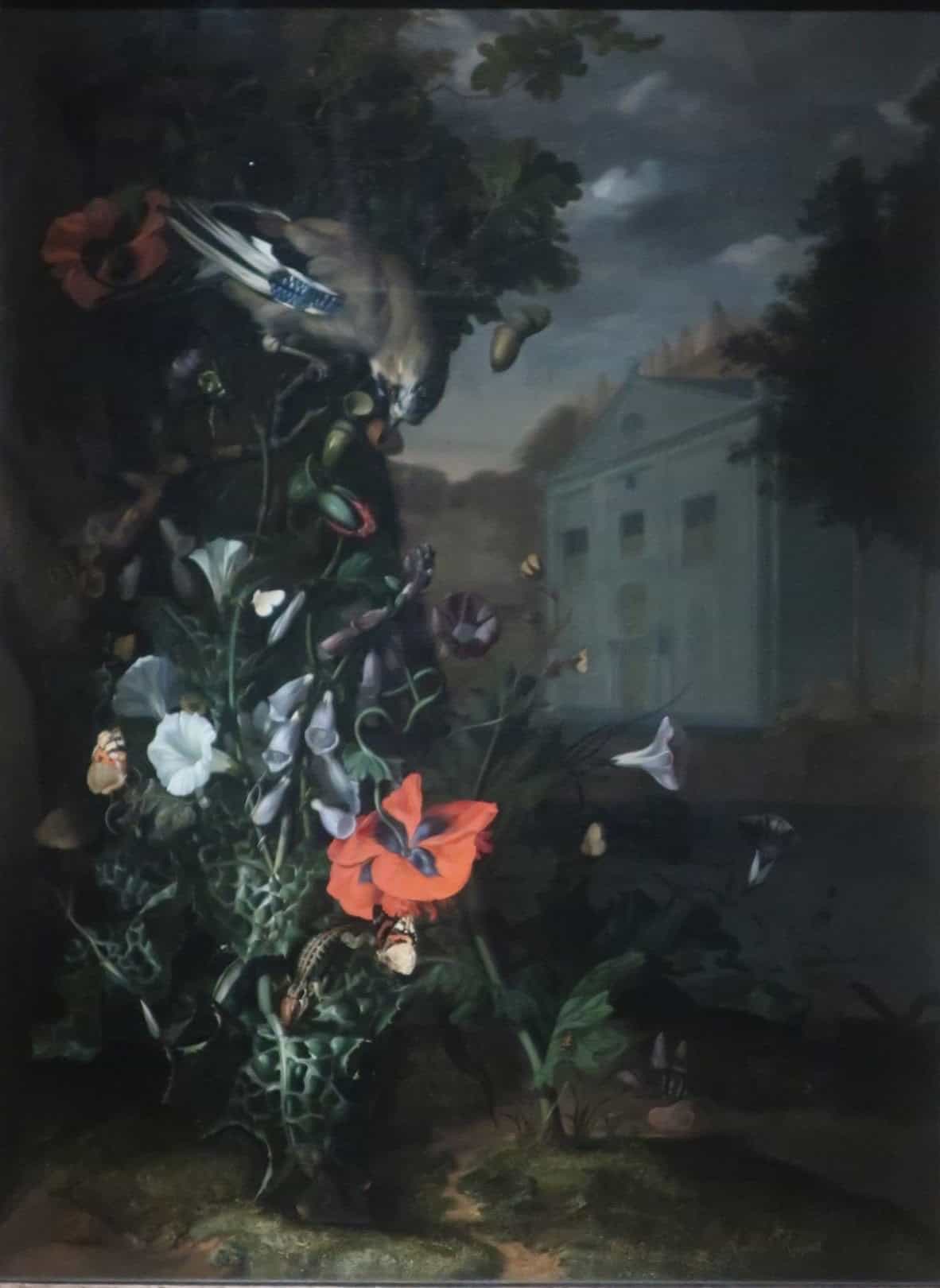 Forest Floor with a Classical Façade Beyond by Rachel Ruysch, c. 1687. Forest Floor with a Classical Façade Beyond by Rachel Ruysch, c. 1687, oil on canvas, private collection.